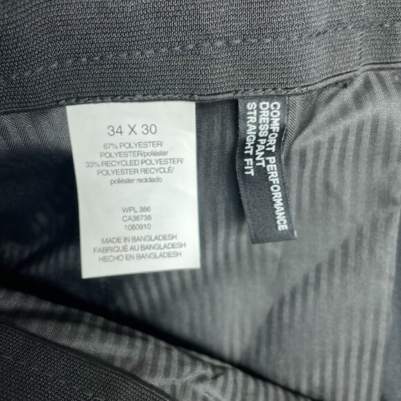 NEW Haggar Men's 34X30 Comfort Performance Dress Pants Straight Fit - Picture 6 of 7